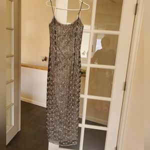 Papell beaded flower evening or mother of the bride/groom dress